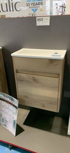 New small bathroom vanity unit cabinet Ensuite powder room wall hung ...
