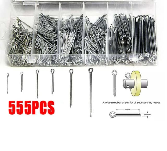 555pc Cotter Pin Assortment Set Grab Split Lock Pins Spring Kit Hand Tools Gumtree Australia 