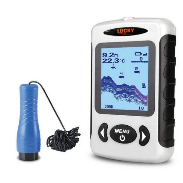 Fish Finder White LCD Portable Fish Finder 100m Fish Detector