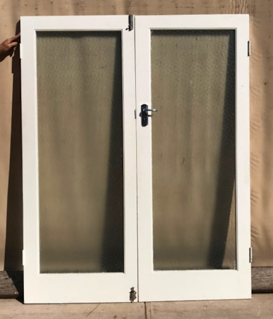Internal Full Glass French Doors 2015mm H x 1605mm W x 35mm T Building Materials in