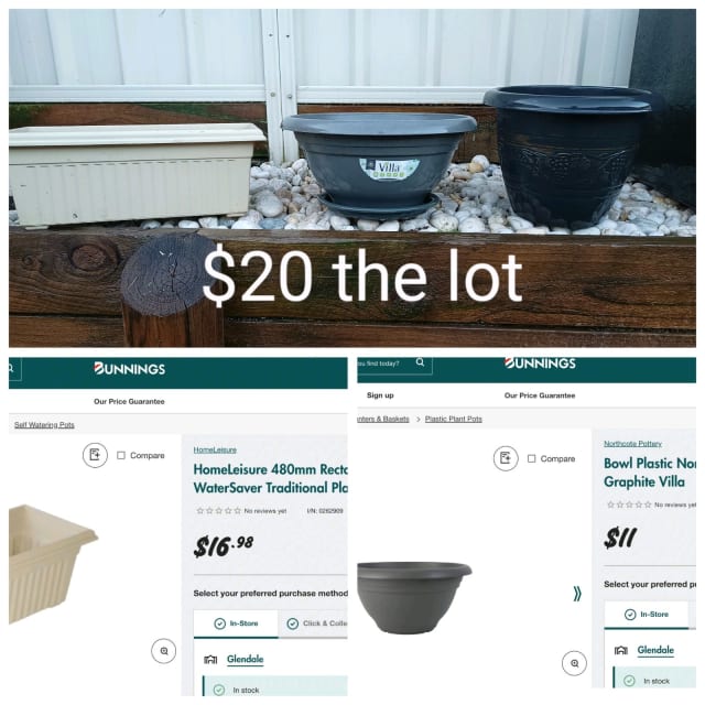 Planter Bowl / water save trough / Garden Pots Pots & Garden Beds