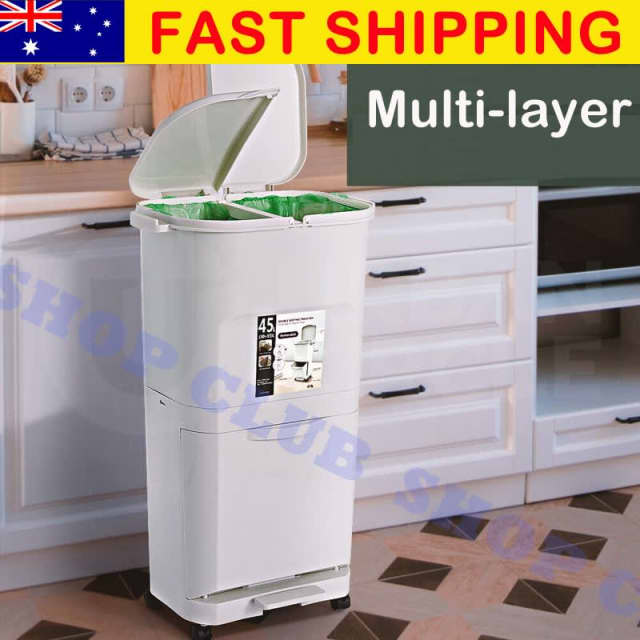 Household Trash Can Stackable Sorting Garbage Bin Recycling Bin