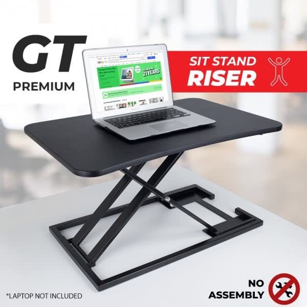 GT Premium Height Adjustable Ergonomic Sit & Stand Office Home Desk
