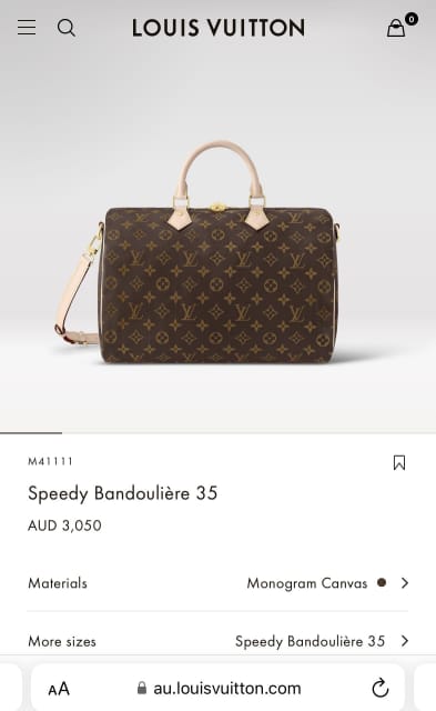 Louis Vuitton Speedy Bandoulière 35, Bags