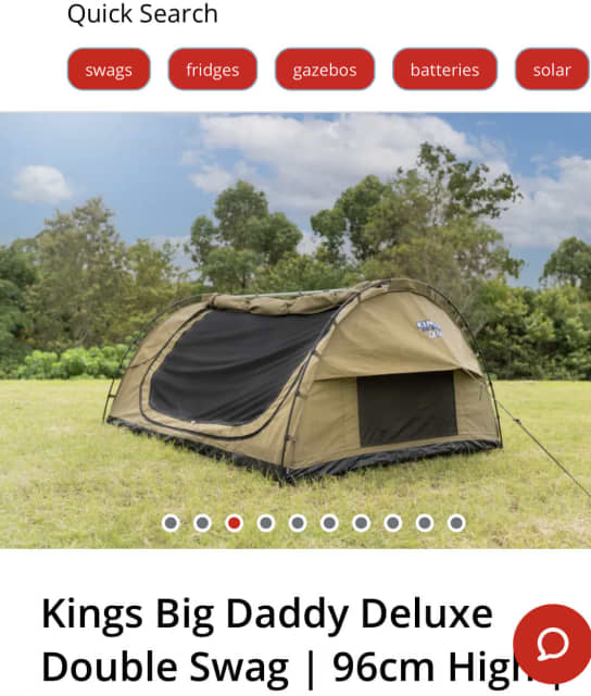 Kings Big Daddy Deluxe Double Swag Camping & Hiking Gumtree