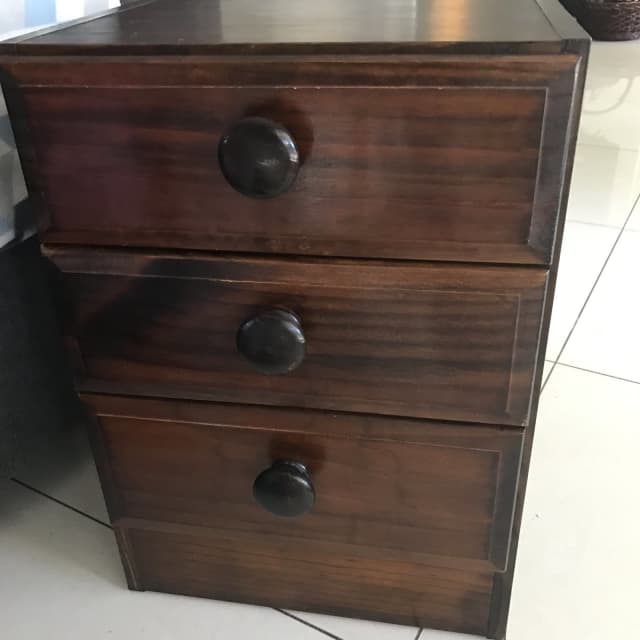 Retro Timber Side Table With Drawers By Well Known Company Buffets