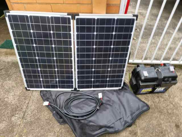 Solar panel 120w Curtech with solar charge controller and cover ...