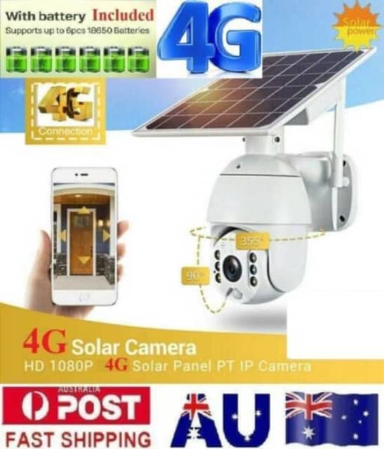 4G Solar battery Power Security Camera Outdoor SpotLight PTZ with ba