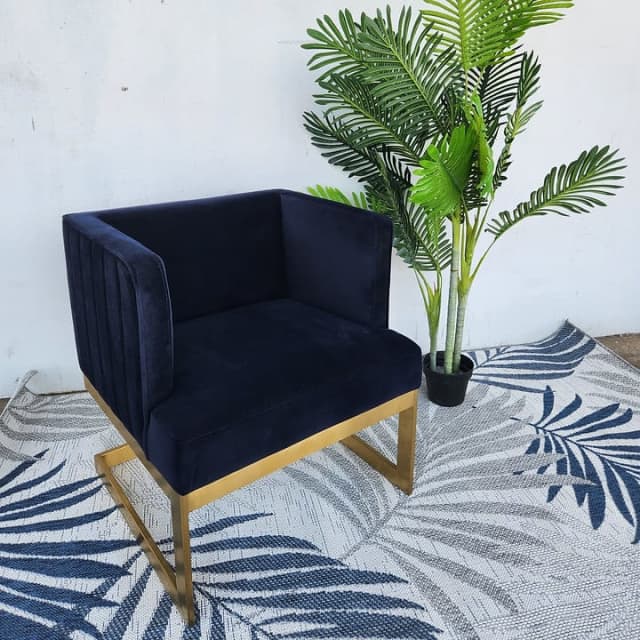 ‘Panama’ Velvet Accent Chair (Brand New) Armchairs Gumtree