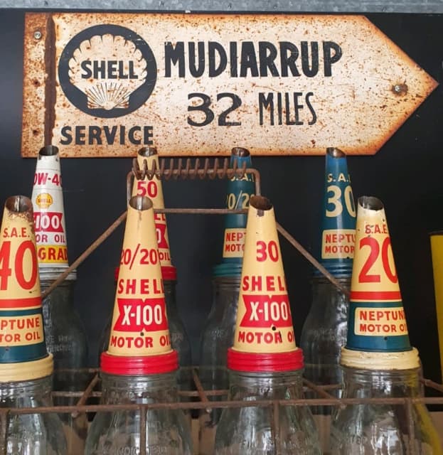 Enamel signs, oil bottles and oil racks, Fuel bowsers, WANTED Other