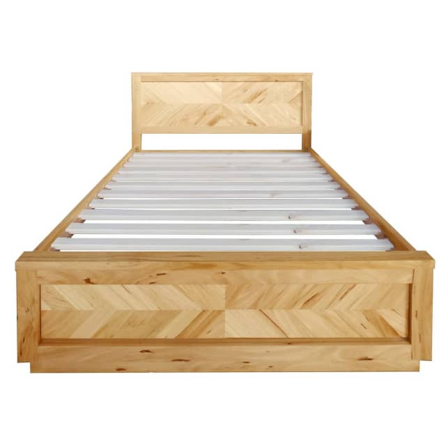 Rosemallow Queen Size Bed Parquet Solid Messmate Timber Wood Fram... Beds Gumtree Australia