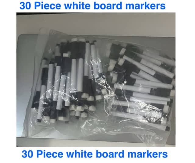 15 whiteboard marker pens with eraser and unused office school