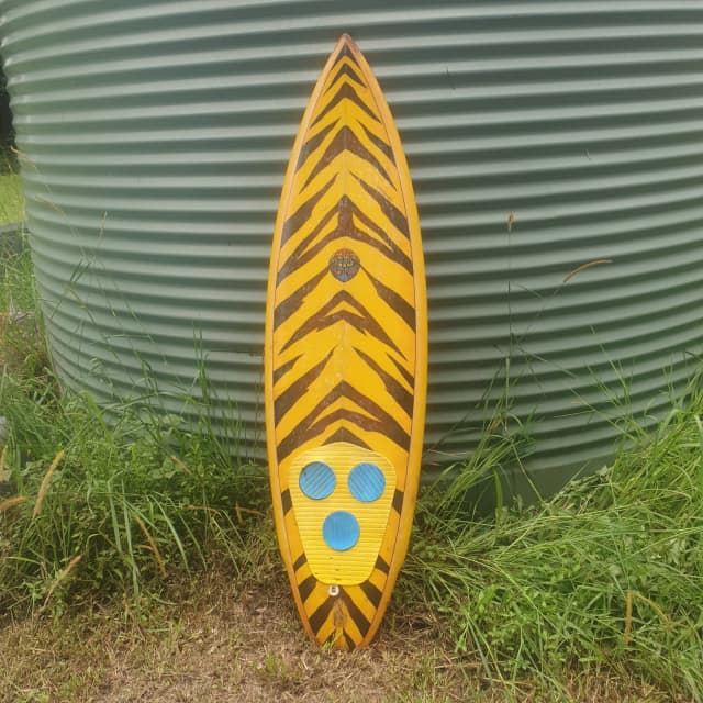 Surfboard 6,foot Vintage Brothers Nielson tri fin shaped by Phil Grace