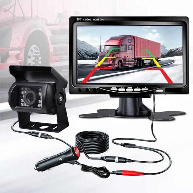 Truck Rear View Camera 7 Screen TFT Monitor Car Reverse System 12V24