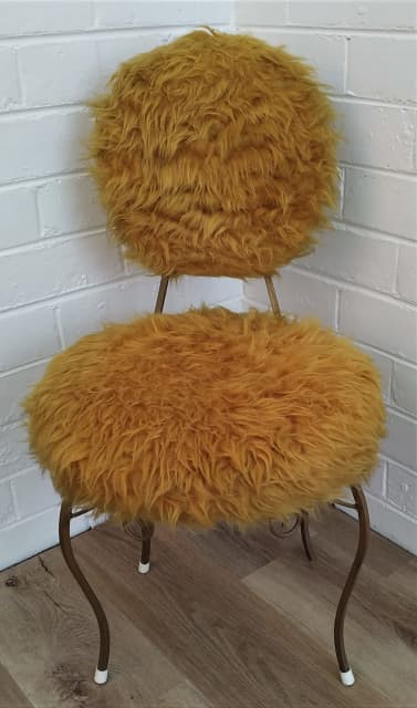 dressing table chair mustard