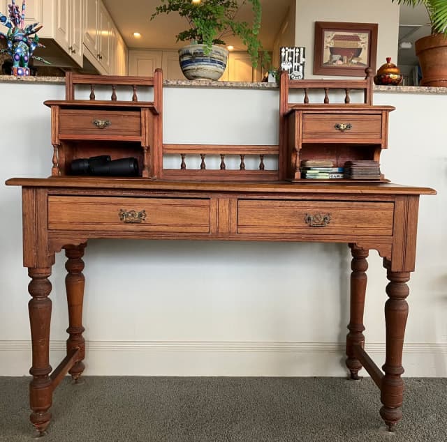 Antique wooden desk with unique character Desks Gumtree Australia