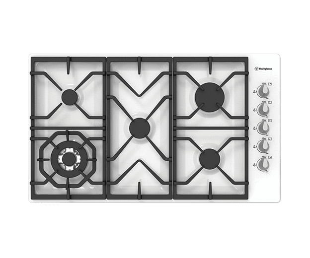 Westinghouse WHG955WA 90cm White Enamel 5 Burner Gas Cooktop Cooktops & Rangehoods Gumtree