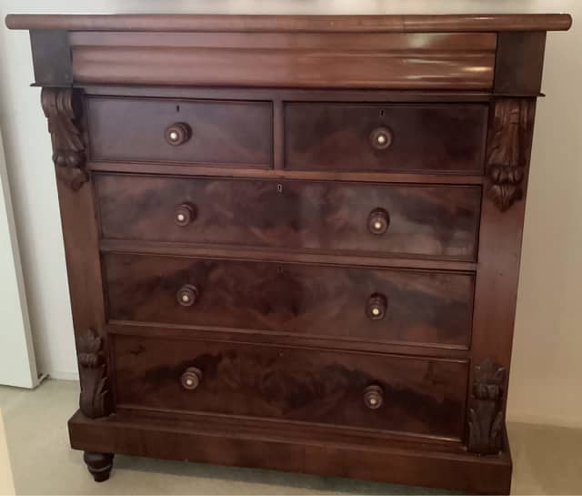 Victorian mahogany chest of drawers Other Antiques, Art