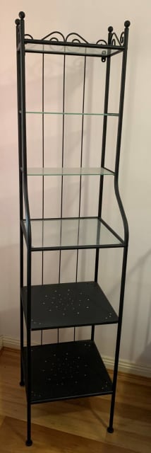 Ikea Black Metal Glass Shelf Need, Large Black Metal Bookcase Ikea