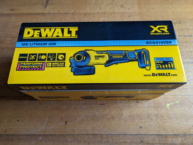 DeWalt DCG416VSN 18V Brushless 125mm Variable Speed Angle Grinder New ...