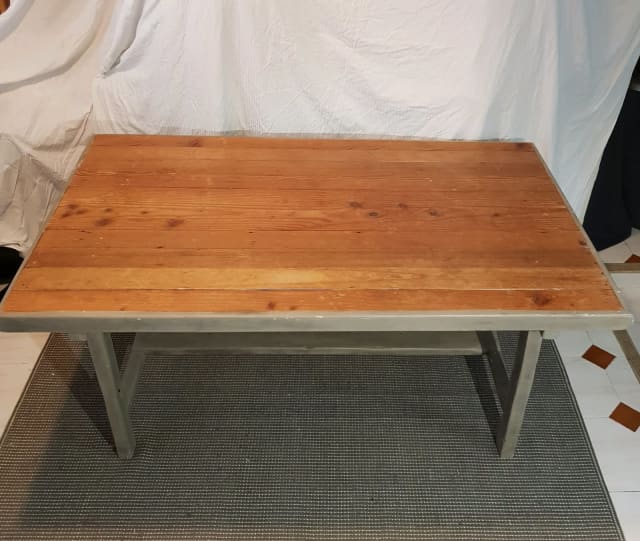 Rustic Industrial Style Solid Timber Dining Table. Dining Tables