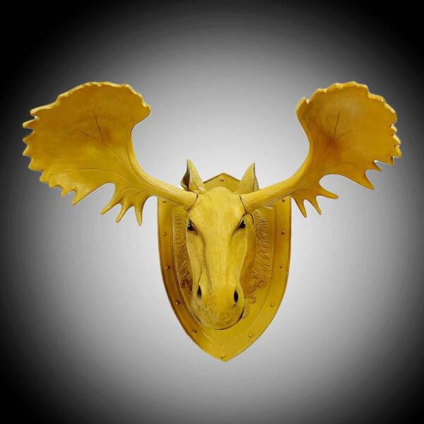 Wowmart Wall Mount Decoration Resin American Moose Deer Head Statues