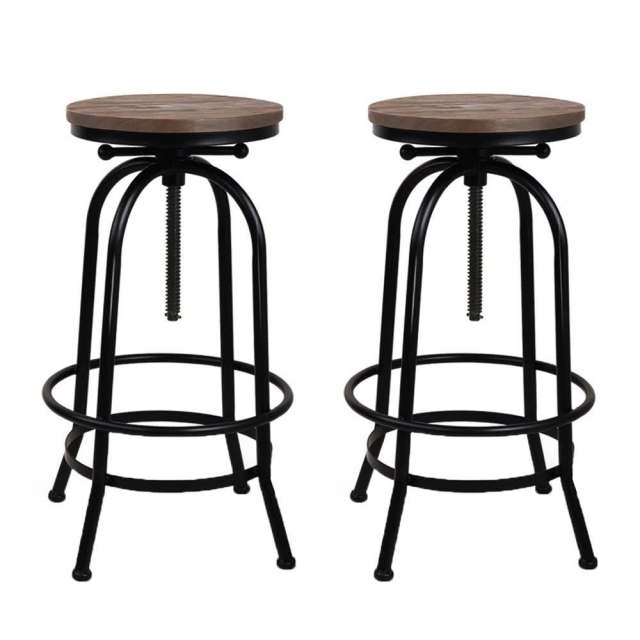 2x Bar Stools Adjustable Wood Chairs Stools & Bar stools in Edens