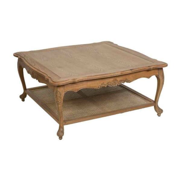 French Provincial Furniture Square Coffee & Tea Table in Natural