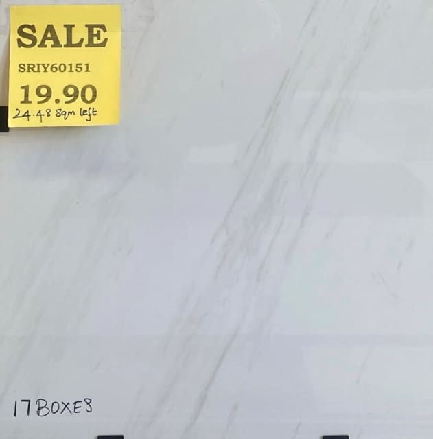 **SALE**POLISHED FLOOR / WALL TILE (600x600)SRIY60151 19.90T&C APPLY