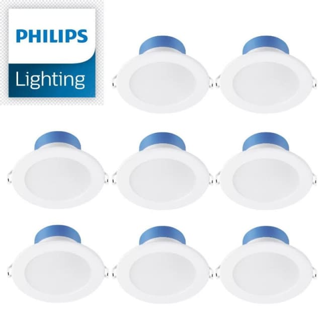 Philips 8 Pack Tri Colour LED Downlight 7.5W Dimmable (90mm) Ceiling Lights Gumtree