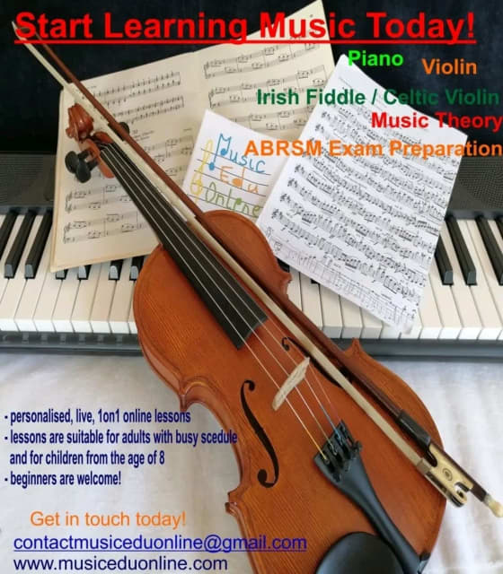 Piano, Violin, Irish Fiddle Music Theory Lessons Music Tutoring