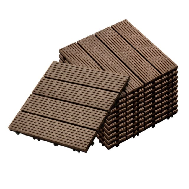 SOGA 11 pcs DIY Wooden Composite Decking Tiles Other Garden in Altona