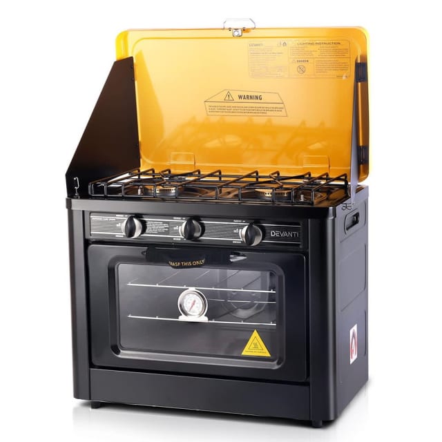 Devanti 3 Burner Portable Oven Black & Yellow Ovens Gumtree