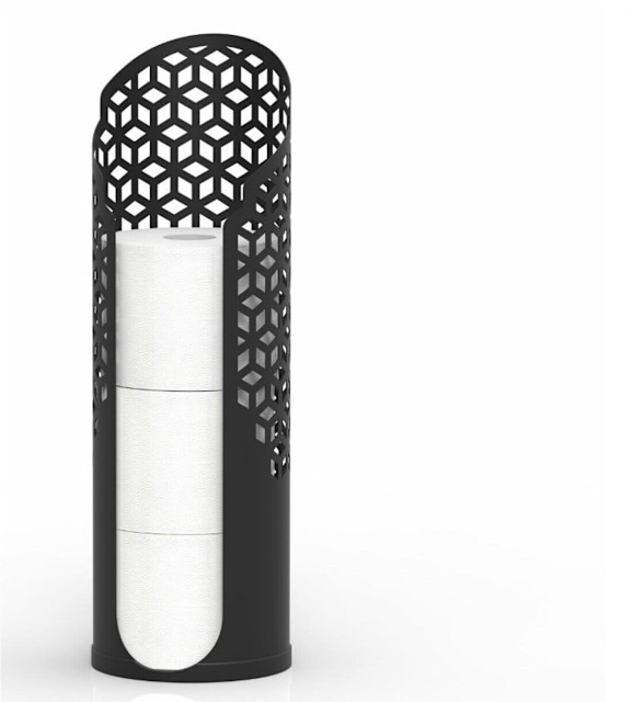 Better Living Rollo Hexacube Toilet Roll Holder Black Other Home