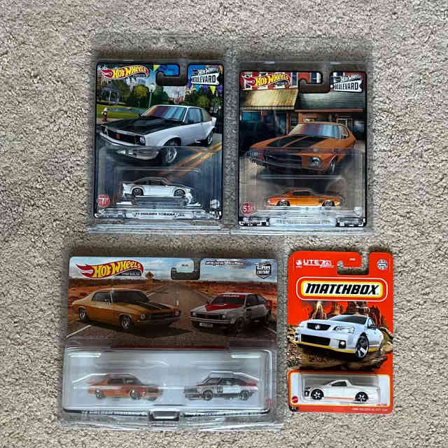 Hotwheels & Matchbox Holden Set, Torana, Monaro, Twin Pack, and SSV UT Collectables in