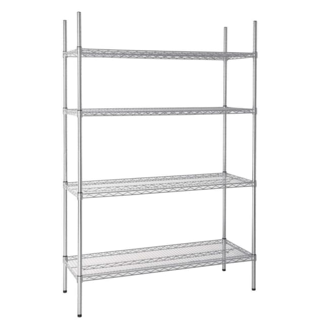 Vogue 4 Tier Wire Shelving Kit 1220x460mm Kitchen Shelving Kits Other