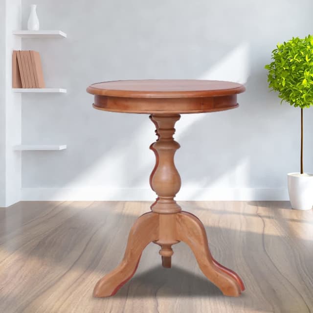 Pasadena Side Table Natural 50x50x65 cm Solid Mahogany Wood