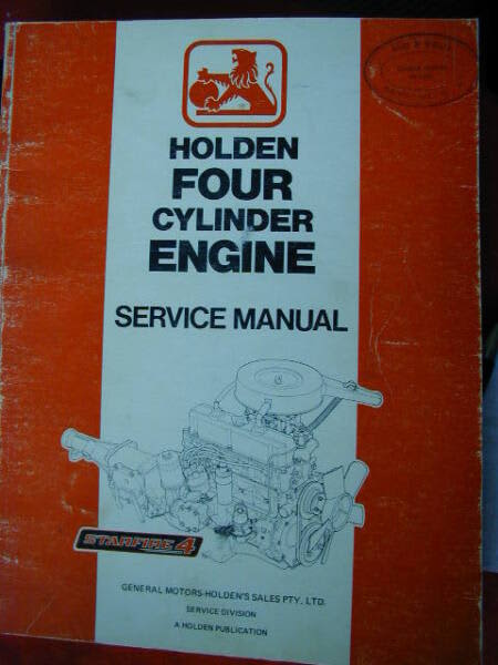 HOLDEN FOUR CYLINDER STARFIRE ENGINE WORKSHOP SERVICE MANUAL | Engine ...