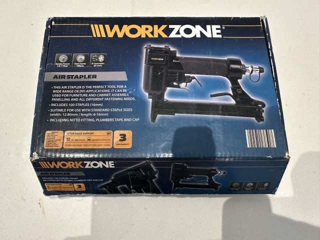 Work Zone Air Stapler. New Unused In Box. 