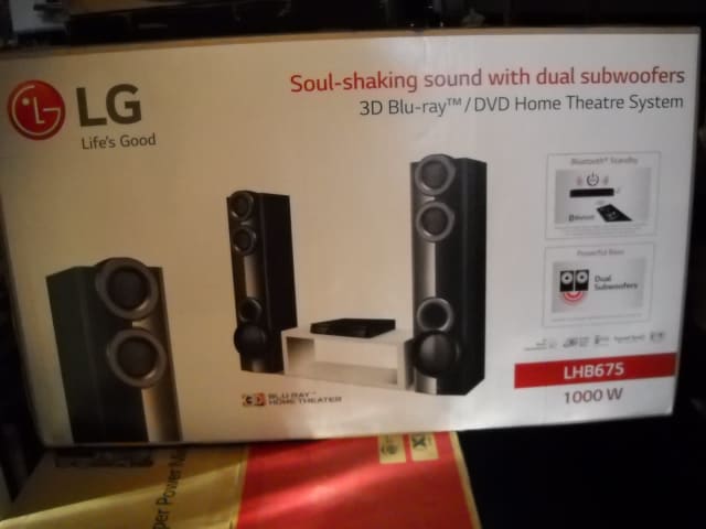 Brand New LG LHB675 1000 Watt 4.2 CH 3D Blu-ray/DVD Home Theatre | Home ...