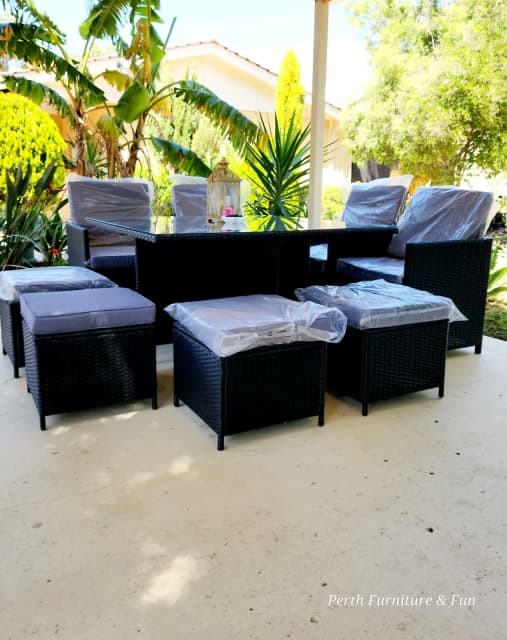 8 Seater Tuck Away Outdoor Furniture European Design Brand New