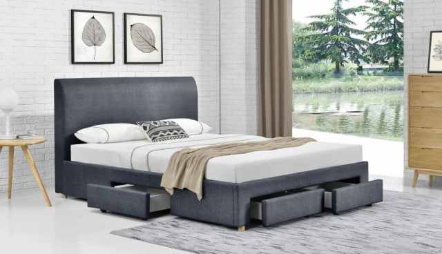 STYLISH CLASSIC LUCAS QUEEN FABRIC BED WITH DRAWERS! - Beds in ...