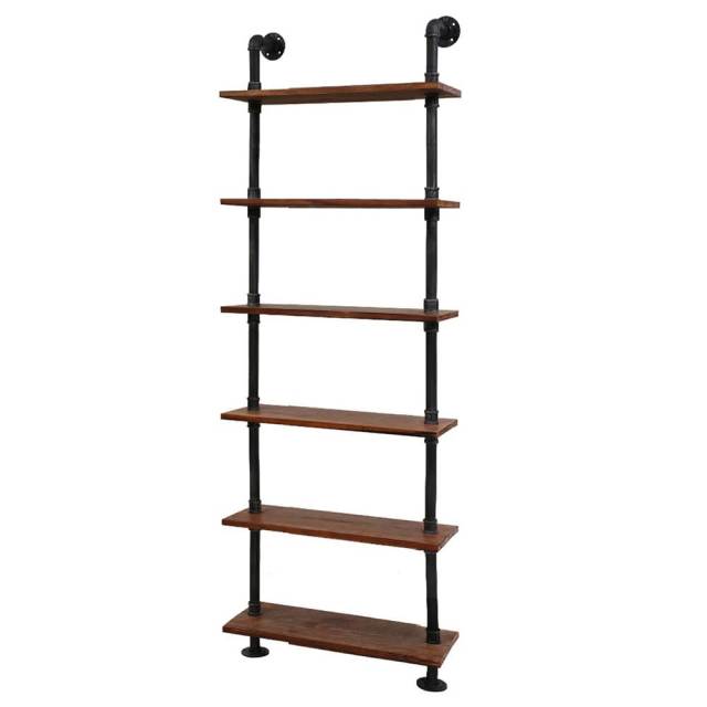Artiss Floating DIY Pipe Shelf 6 Tiers IDA Bookcases & Shelves in