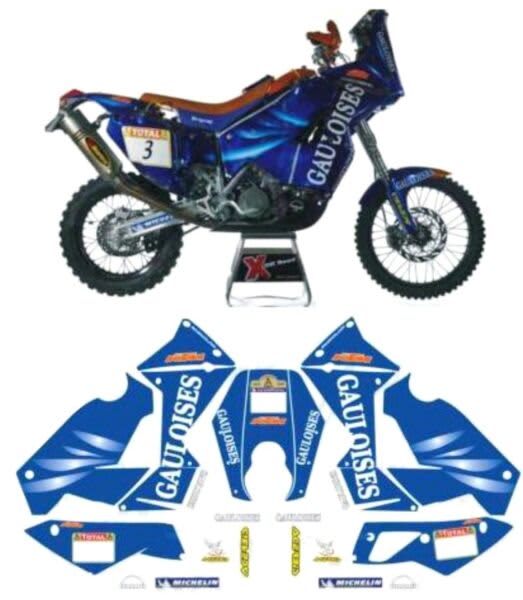 KTM LC8 950 990 ADVENTURE GAULOISES MEONI DAKAR GRAPHIC DECALS KIT
