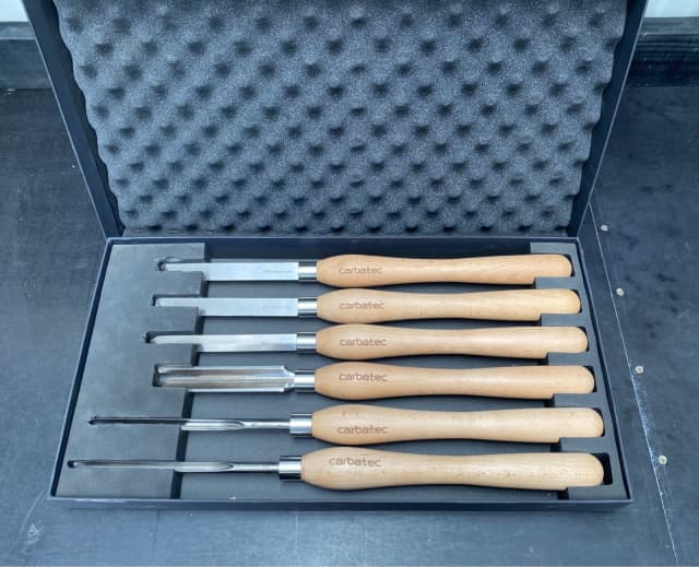 Carbatec 6PC Cryogenic M2 HSS Large Woodturning Chisel Set Hand Tools