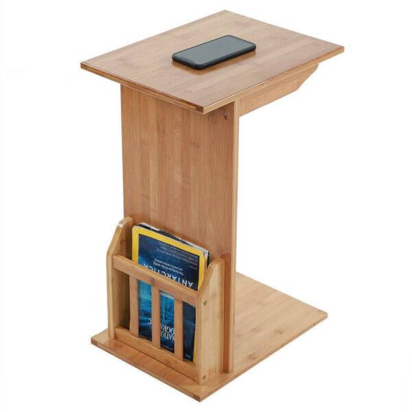 Coffee Tea Tray Bamboo Table Sofa Couch Bed Side Tables Magazine Book