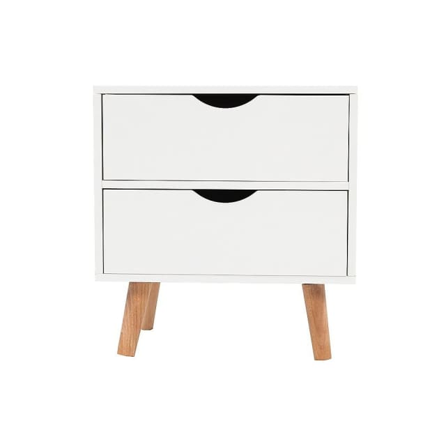 Bedside Tables Drawers Side Table Nightstand White Storage