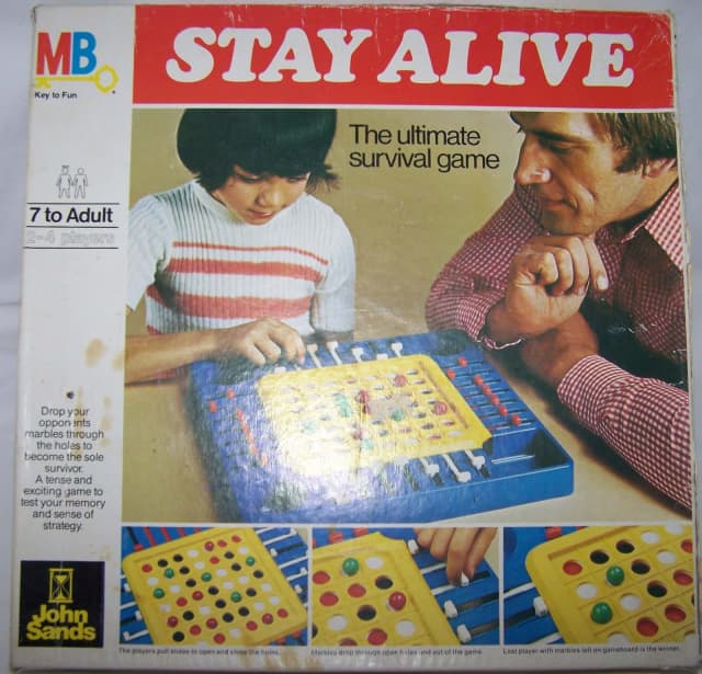 Vintage 1977 Stay Alive Game by Milton Bradley Complete Board Games