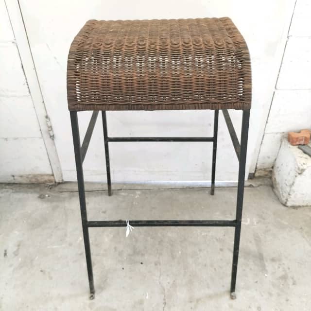 Rattan and black curved arch stool. Stools & Bar stools Gumtree