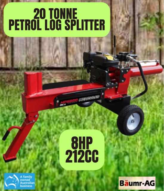 20 Ton Log Splitter Hydraulic Petrol Pickup / Delivery Available